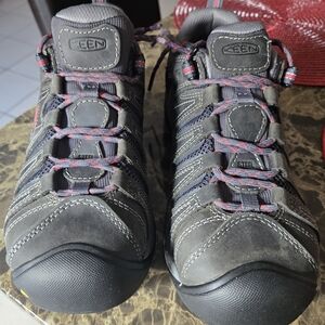 Keen Gray and Red Hiking Shoes